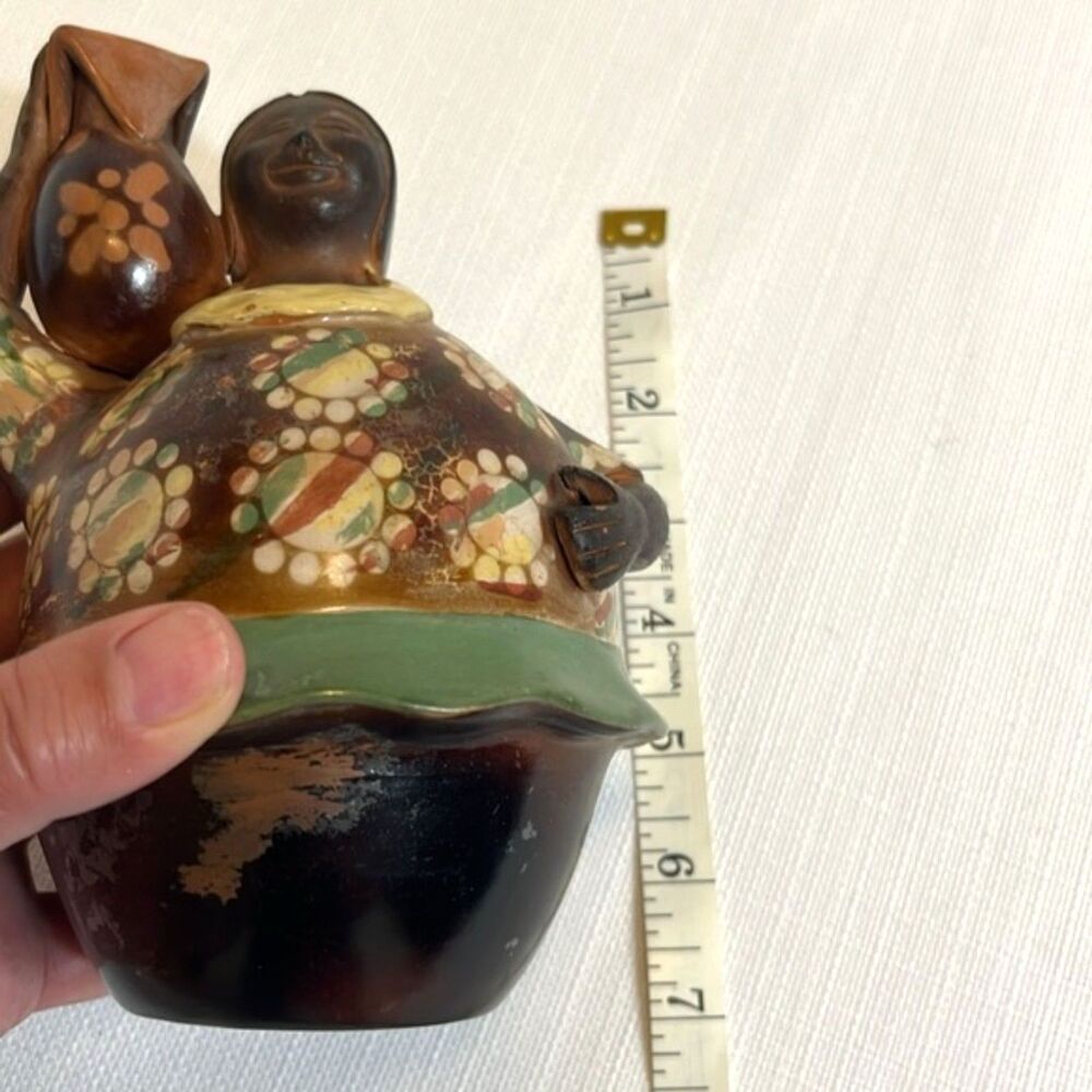 Rare Vintage Chulucanas Peru Signed Sandoval Valdez Pottery Figurine Folk Decor - Picture 11 of 11